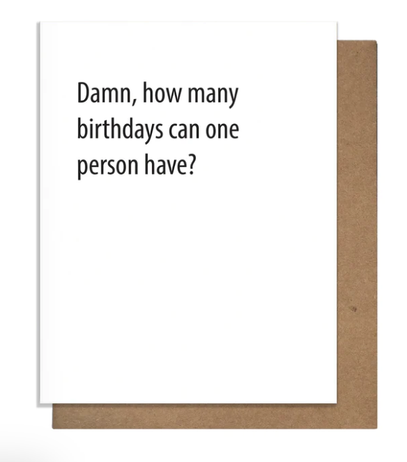 BIRTHDAY GREETING CARD "HOW MANY"