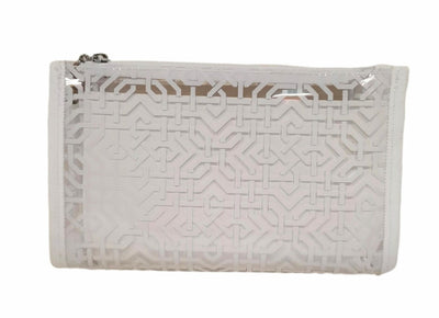COSMETIC BAG LATTICE WHITE CLEAR (Available in 2 Sizes)