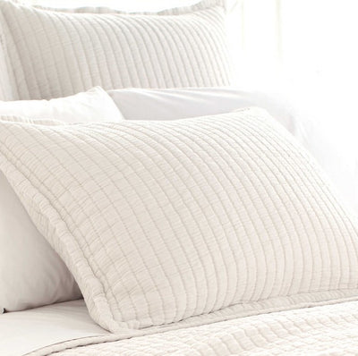 SHAM WHITE MATELASSE RIB WEAVE (Available in Sizes and Colors)