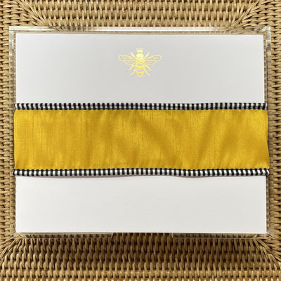 NOTEPAD LUXE GOLD FOIL BEE ICON