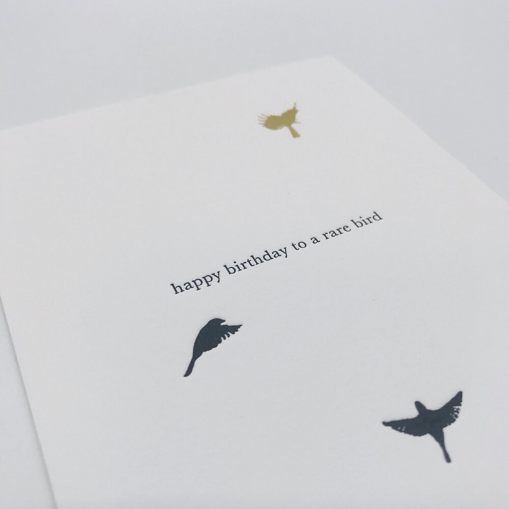 BIRTHDAY GREETING CARD "HAPPY BIRTHDAY TO A RARE BIRD"
