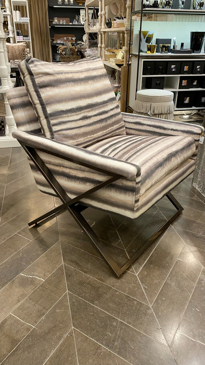 CHAIR TAUPE WITH STRIPES