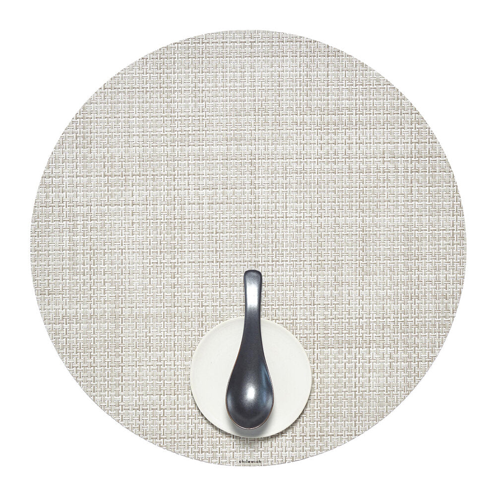 CHILEWICH PLACEMAT BASKETWEAVE ROUND (Available in 3 Colors)