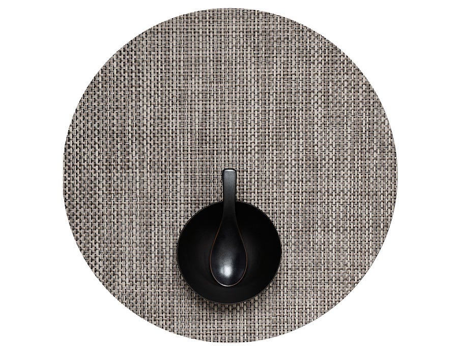 CHILEWICH PLACEMAT BASKETWEAVE ROUND (Available in 3 Colors)