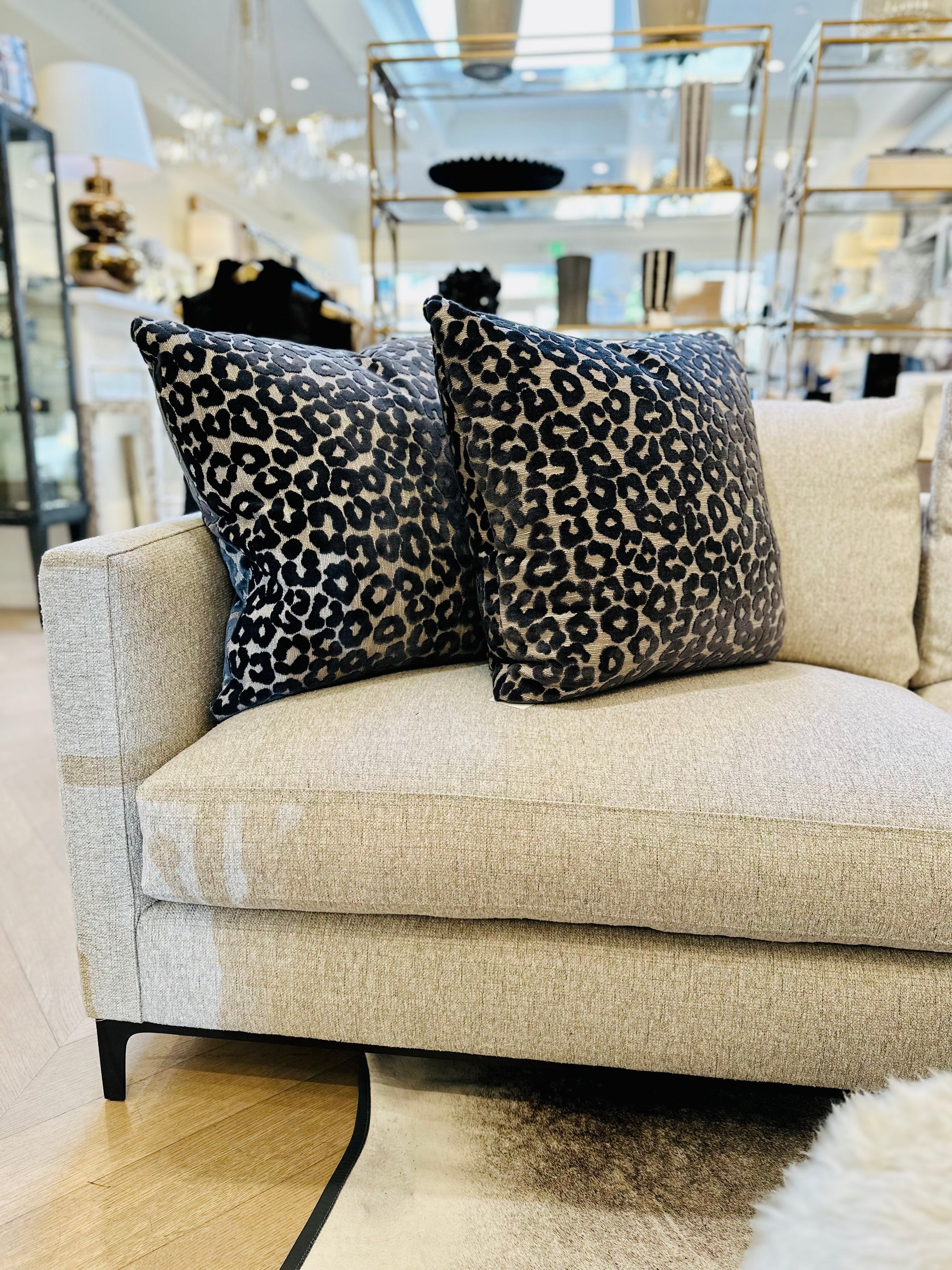 2 sections  white sofa