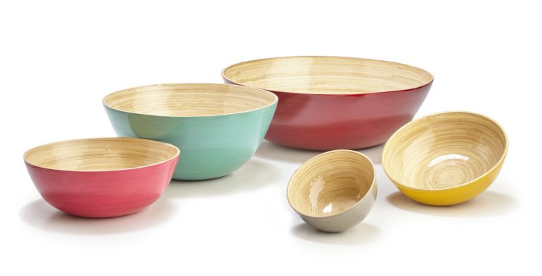 Bamboo Serving Bowls & Utensils
