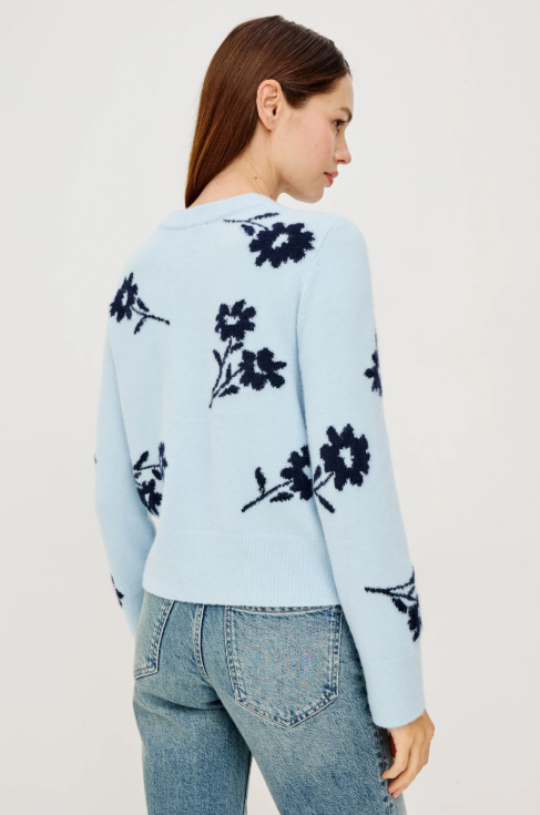 SWEATER WINTER BLUE FLORAL ANISE