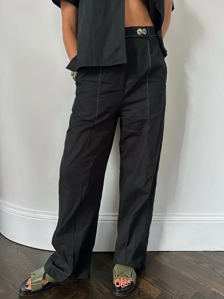 TROUSERS EASY IN COAL