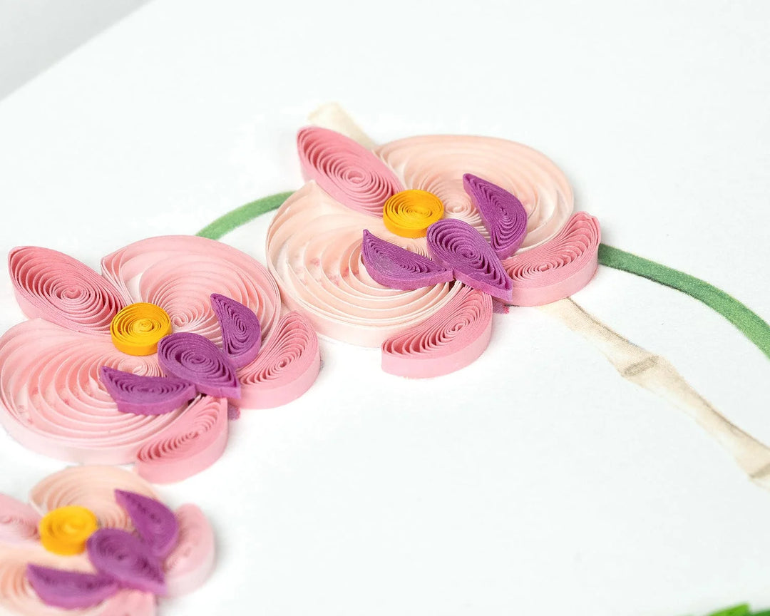 GREETING CARD POTTED ORCHID "THANK YOU"
