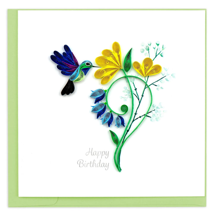 BIRTHDAY GREETING CARD "HUMMINGBIRD"