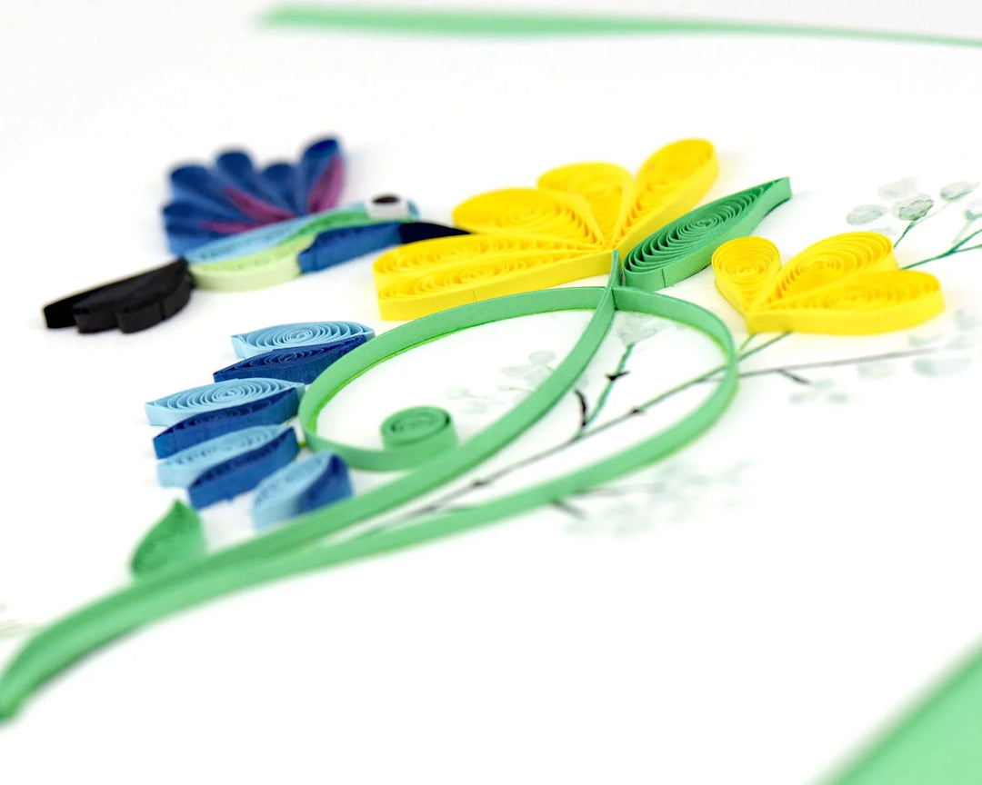 BIRTHDAY GREETING CARD "HUMMINGBIRD"