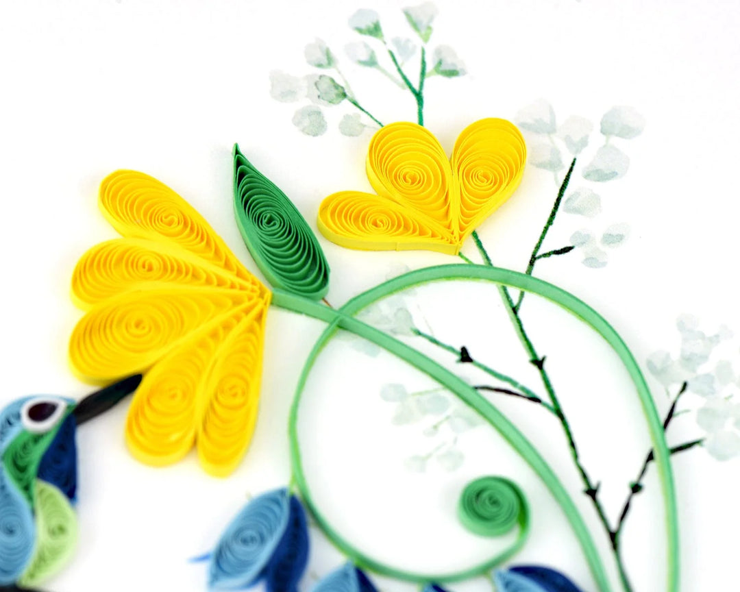 BIRTHDAY GREETING CARD "HUMMINGBIRD"