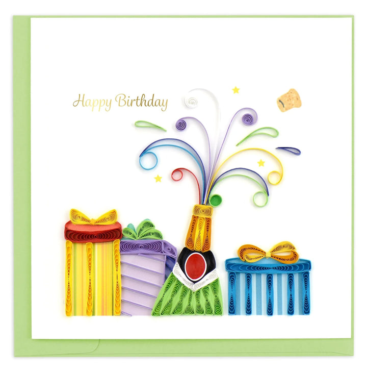 BIRTHDAY GREETING CARD "CHAMPAGNE"