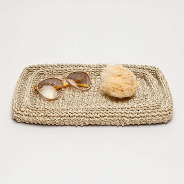 BATH COLLECTION BLEACHED NATURAL ABACA