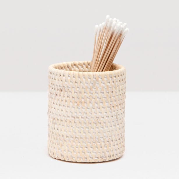 BATH COLLECTION WHITEWASHED RATTAN