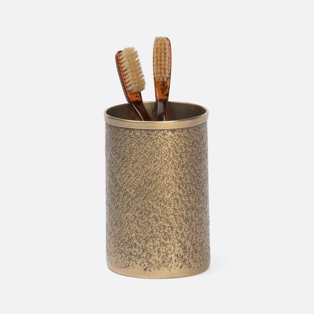 BATH COLLECTION ANTIQUE BRASS PITTED METAL