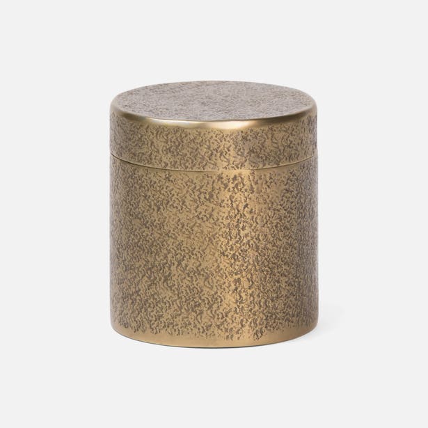 BATH COLLECTION ANTIQUE BRASS PITTED METAL