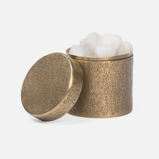 BATH COLLECTION ANTIQUE BRASS PITTED METAL