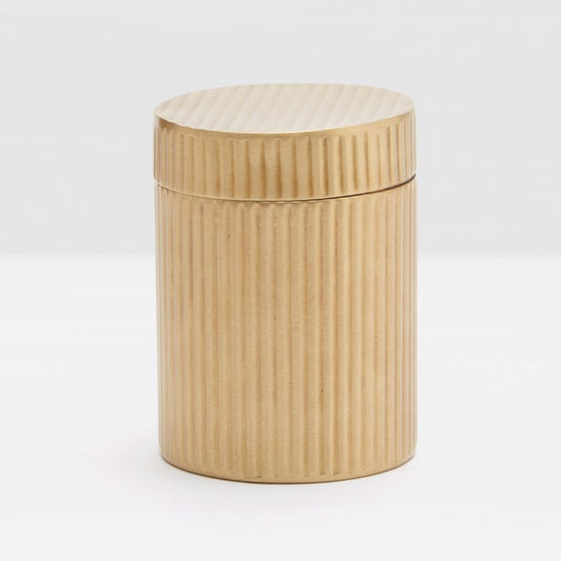 BATH COLLECTION ANTIQUE BRASS RIBBED METAL