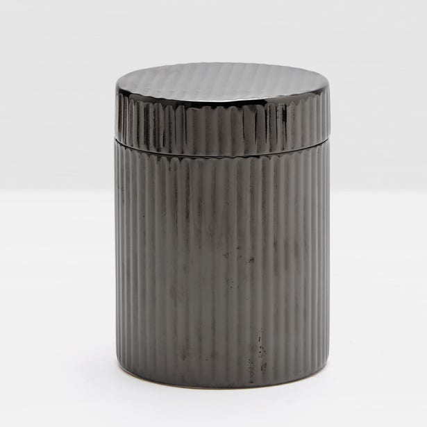 BATH COLLECTION BLACK NICKEL RIBBED METAL