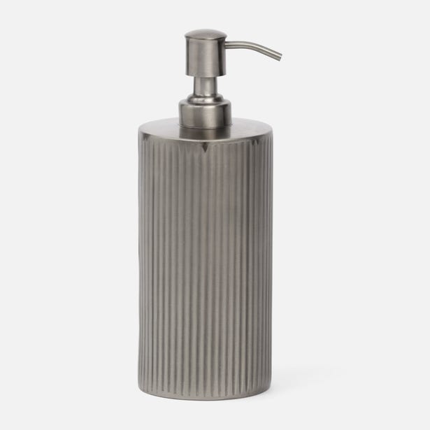 BATH COLLECTION BLACK NICKEL RIBBED METAL
