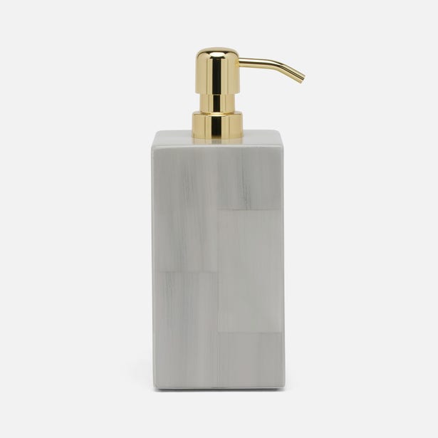 BATH COLLECTION LIGHT GRAY FAUX HORN