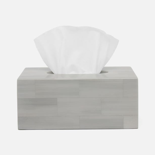 BATH COLLECTION LIGHT GRAY FAUX HORN