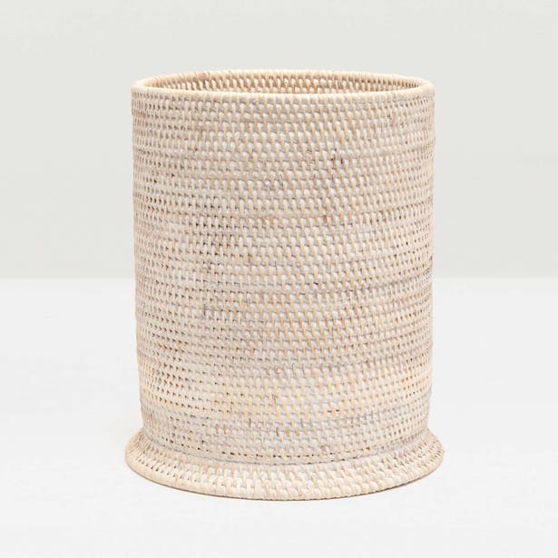 BATH COLLECTION WHITEWASHED RATTAN