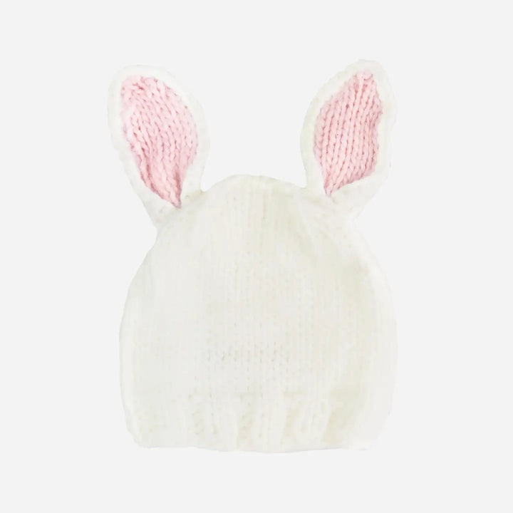 BABY HAT BUNNY WHITE PINK