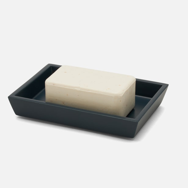 BATH COLLECTION MATTE NAVY LACQUER WOOD