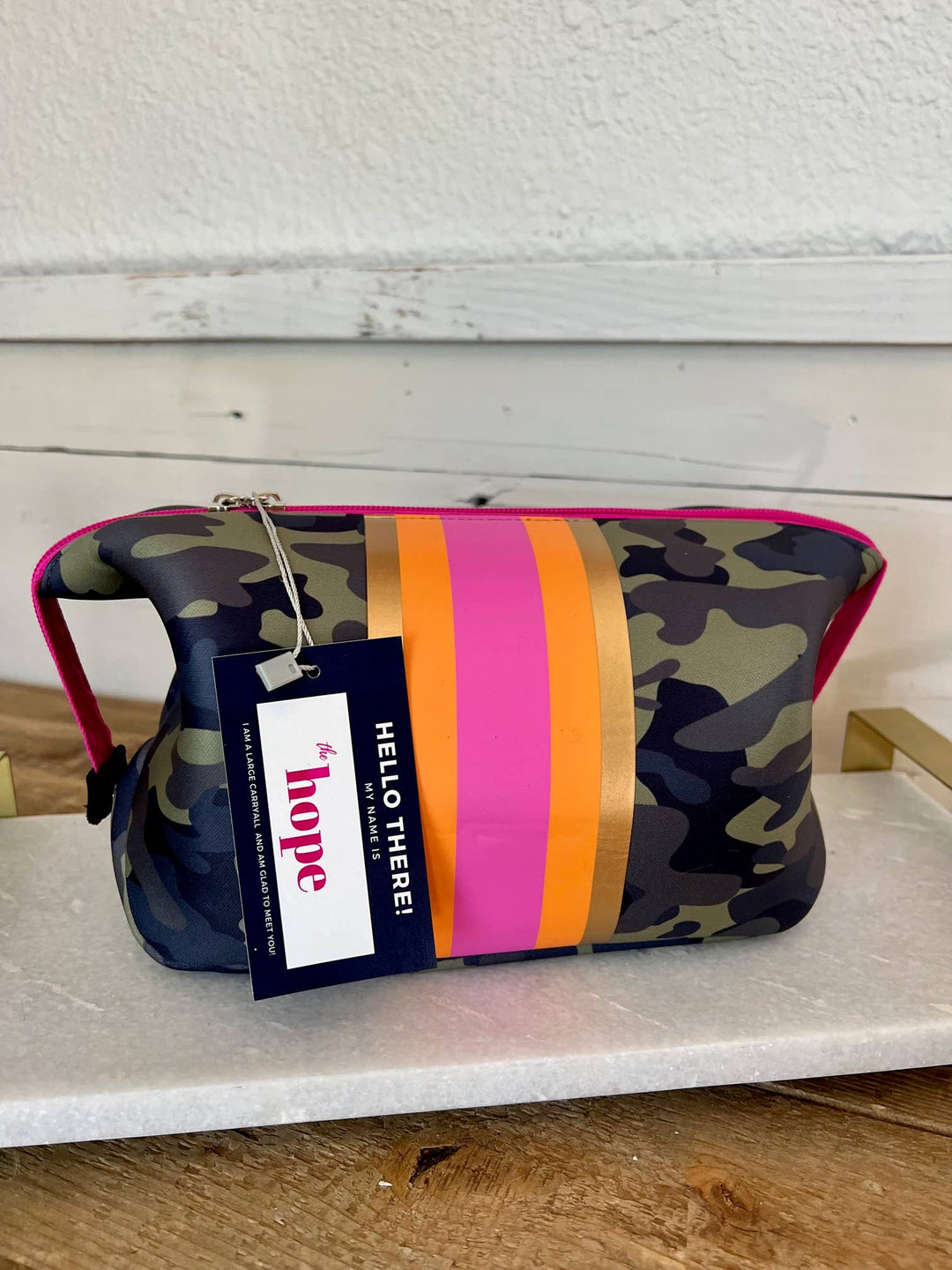 MAKEUP BAG PINK/ORANGE LARGE