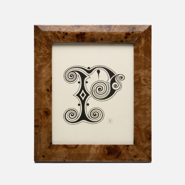 FRAME DARK BROWN BURL MAPLE VENEER