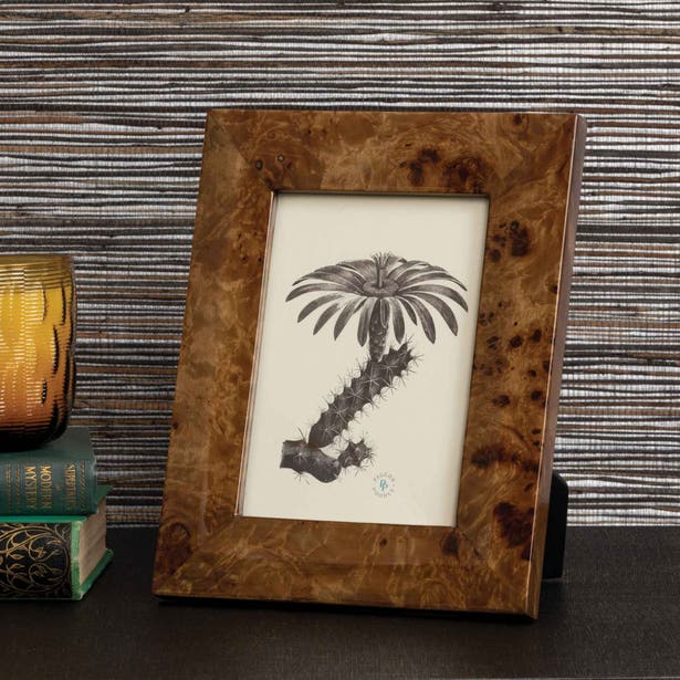 FRAME DARK BROWN BURL MAPLE VENEER