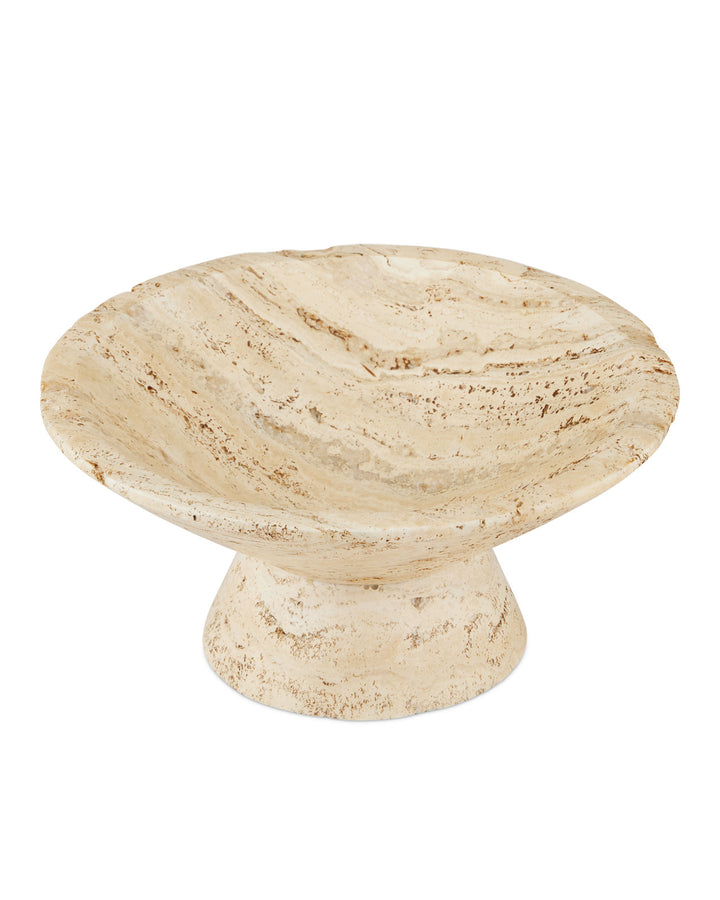 BOWL PEDESTAL TRAVERTINE LARGE