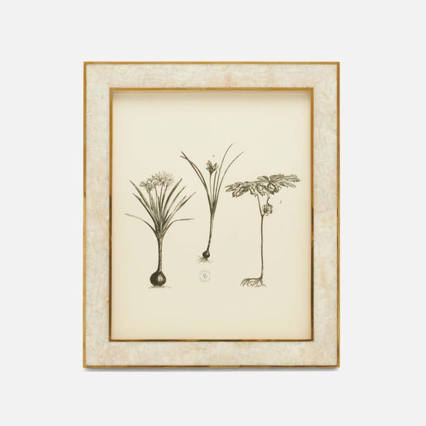 FRAME BEIGE CRYSTAL STONE & BRASS