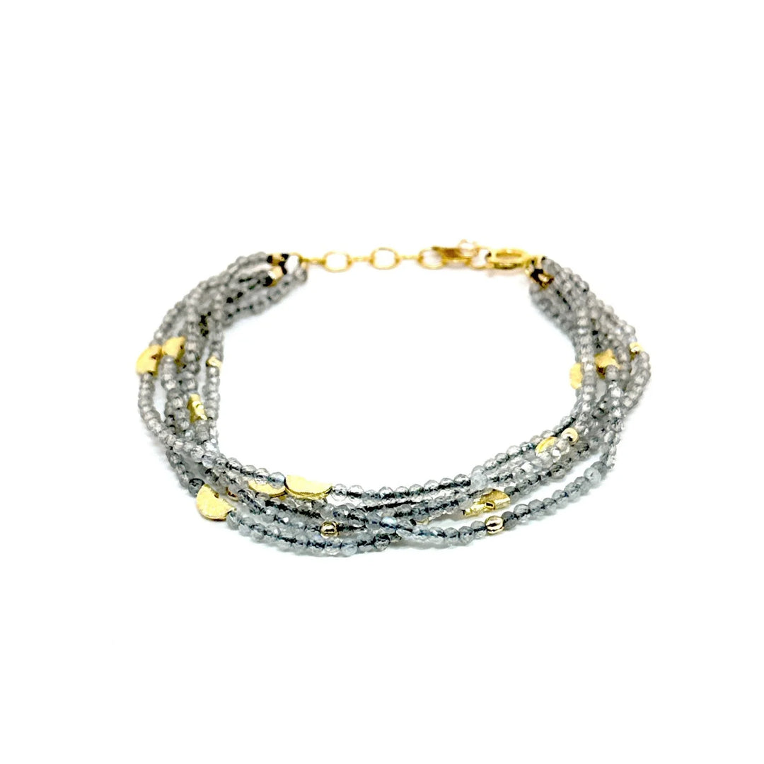 BRACELET HALF MOON MULTI-STRAND LABRADORITE