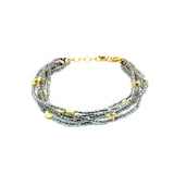 BRACELET HALF MOON MULTI-STRAND LABRADORITE
