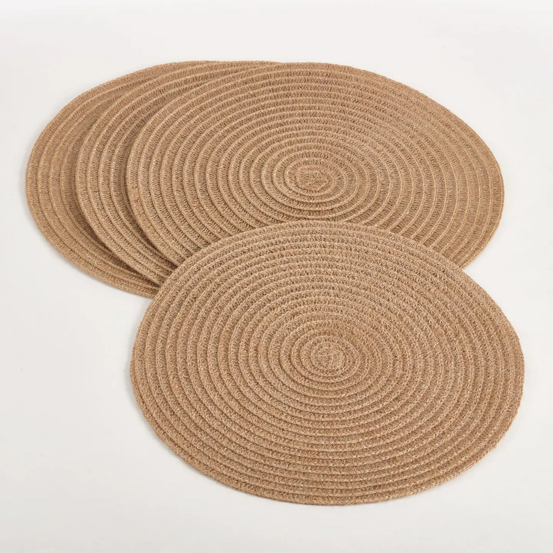 PLACEMAT JUTE NATURAL ROUND