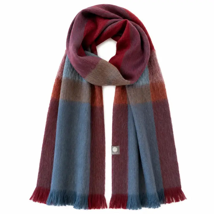 SCARF ALPACA PLAID CARAMEL APPLE