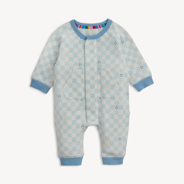 BABY ROMPER GREY CHECKERBOARD