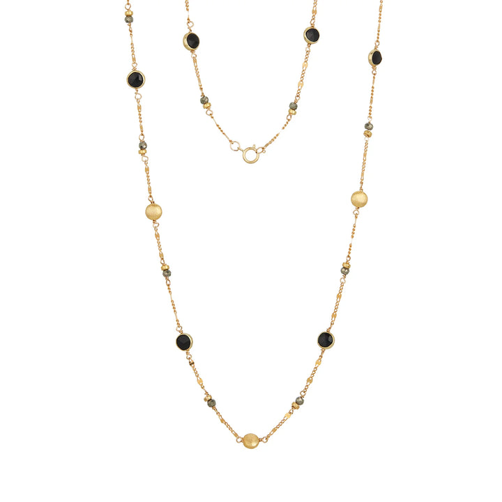 NECKLACE PYRITE FULL MOON