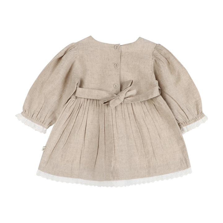 BABY DRESS & BLOOMER LINEN EMBROIDERED