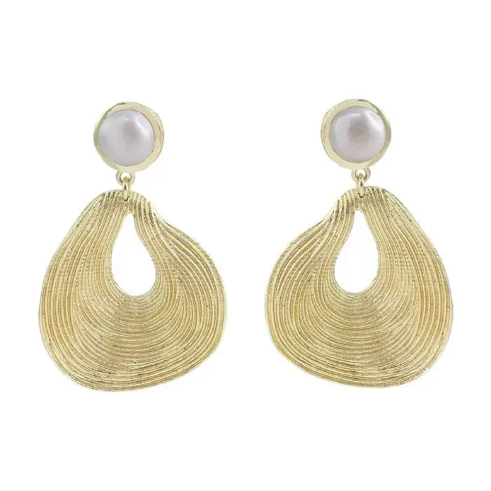 EARRINGS STATEMENT PEARL