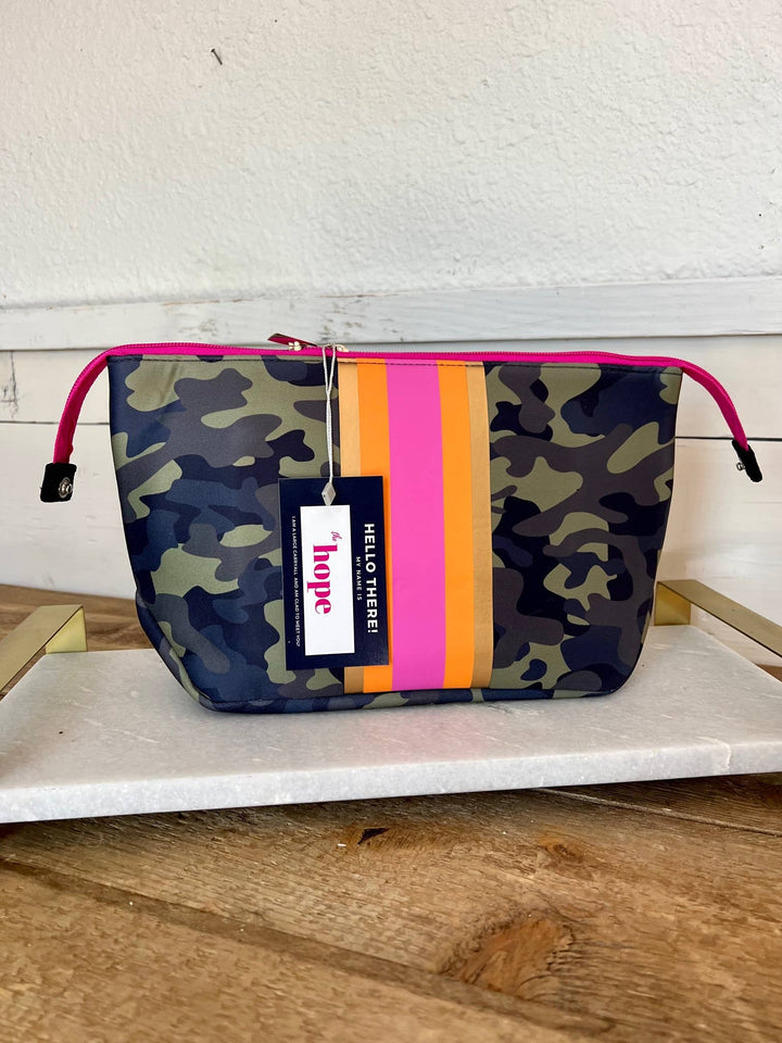 MAKEUP BAG PINK/ORANGE LARGE