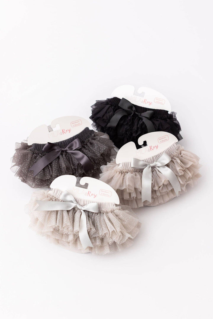 TUTU BLOOMER SILVER GLITTER RUFFLE