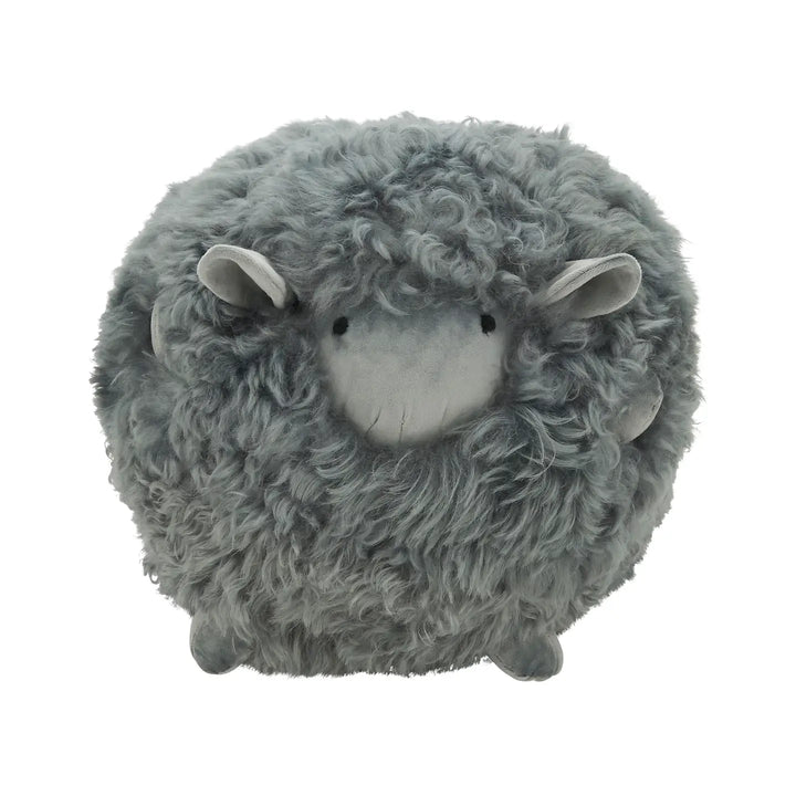 PILLOW FUR LAMB ROUND