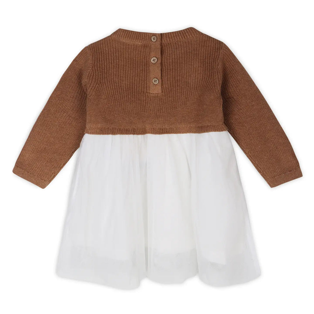 DRESS FLORAL SWEATER TUTU CHAI SPICE