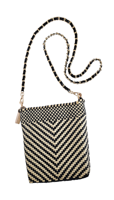 CROSSBODY BAG SLIM LUXE IVORY/BLACK # 79038