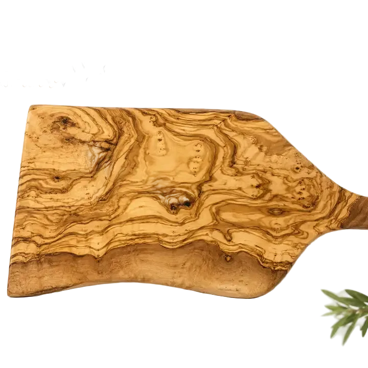 BOARD OLIVE WOOD CHARCUTERIE LONG HANDLE