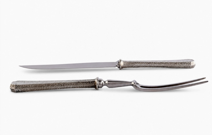 CARVING SET HAMMERED